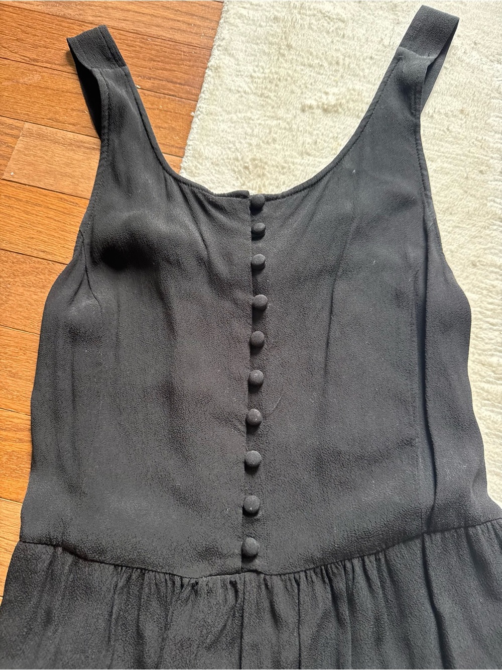 Madewell Black Sleeveless Flowy Button-Front Jumpsuit - Picture 9 of 10